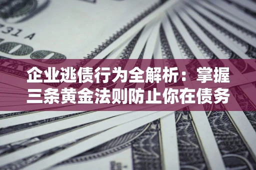 北京企业逃债行为全解析：掌握三条黄金法则防止你在债务乱局中“踩雷”